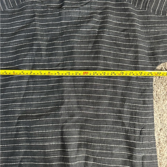 Eileen Fisher gray/white striped linen tunic dress PP XS/small petite shift - Picture 10 of 12